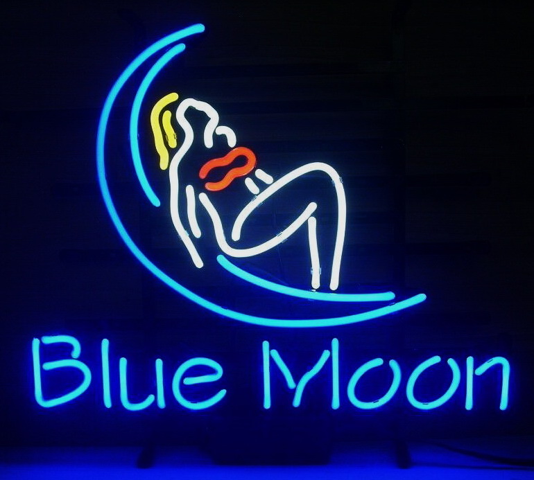 Blue Moon Girl Neon Sign